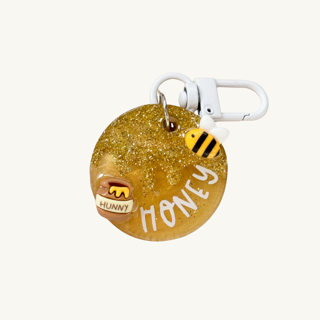 Honey, Bee Mine Resin Pet Tag