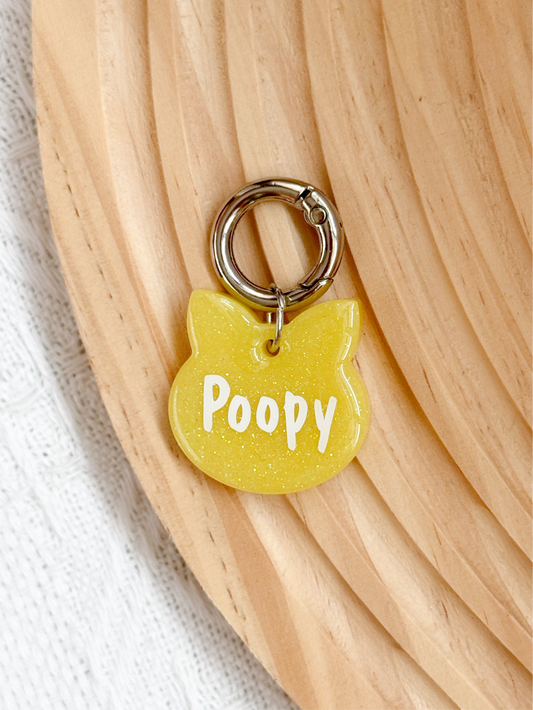 Yellow Sugar Kitty Custom Resin Pet Tag
