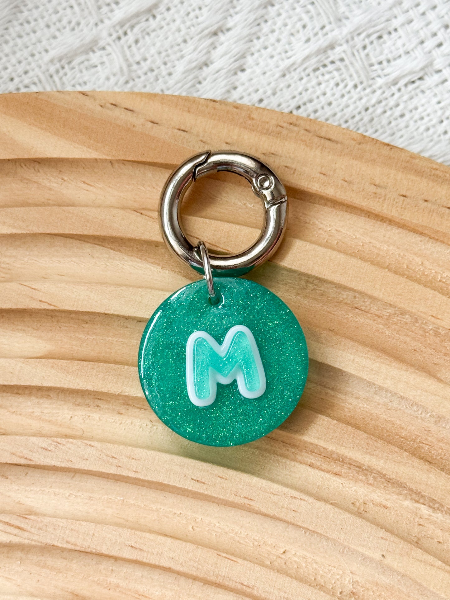 Candy Pop Initial Custom Resin Pet Tag