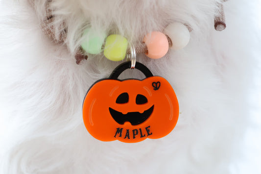 Jack o’ Lantern Pet Tag