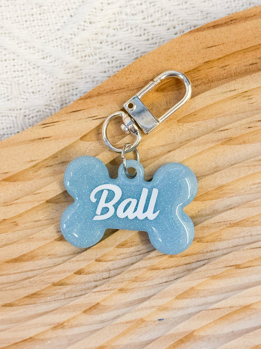 Sky Blue Sugar Bone Custom Resin Pet Tag