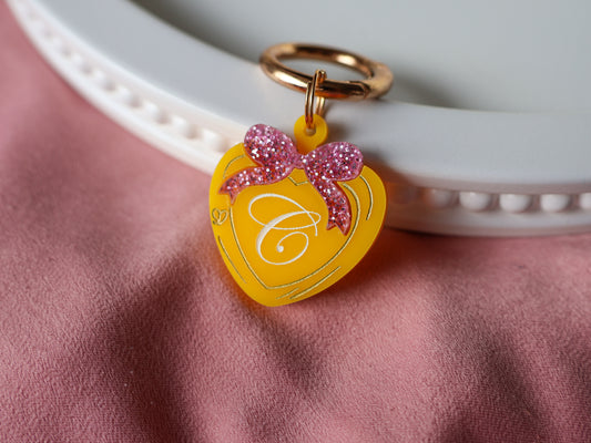 Heart Locket Initial Pet Tag