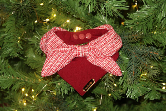 Holly Tweed Bow Bandana