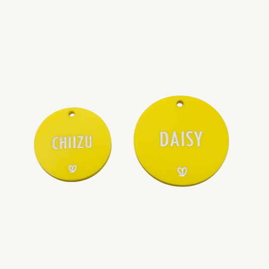 Basic Round Yellow Pet Tag
