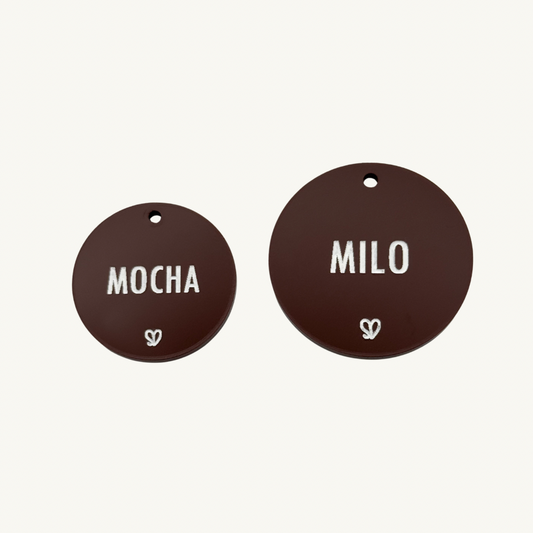 Basic Round Brown Pet Tag
