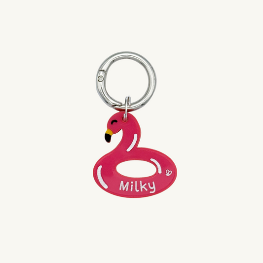 Flamingo Floatie Pet Tag