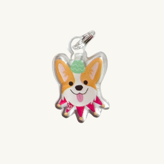 Festive Corgi Charm
