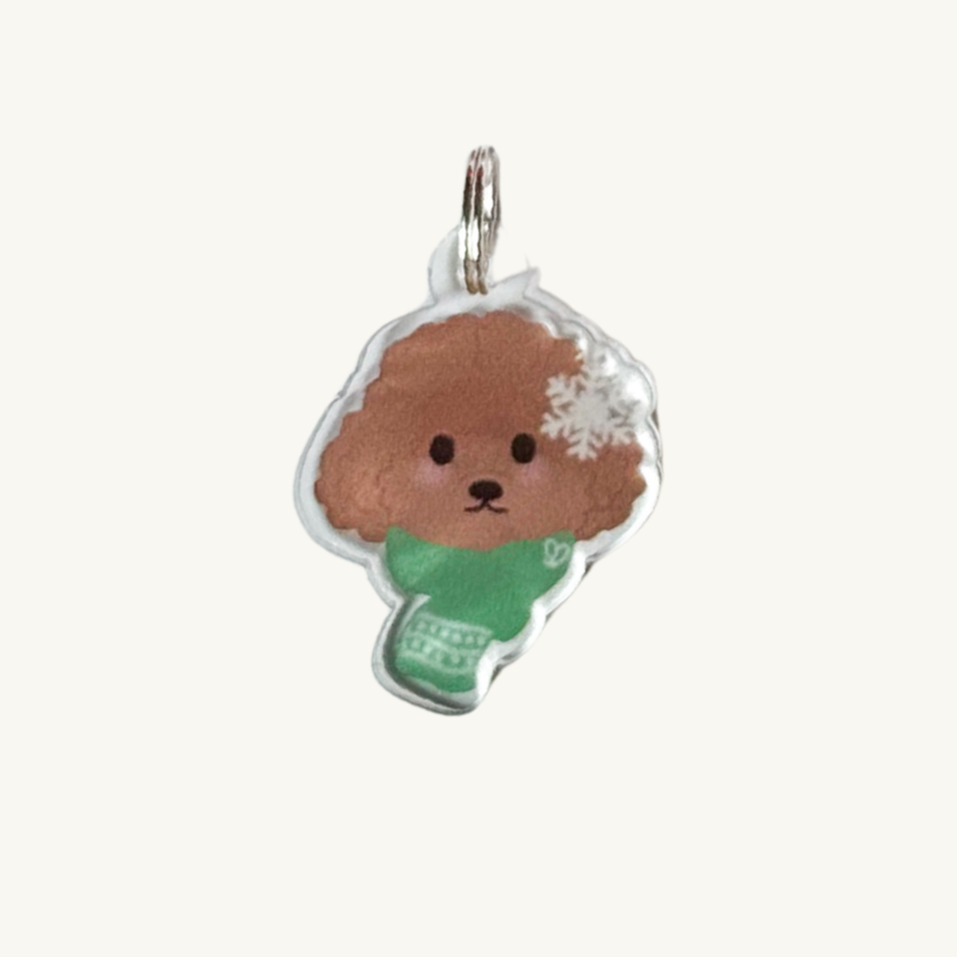 Festive Poodle Charm