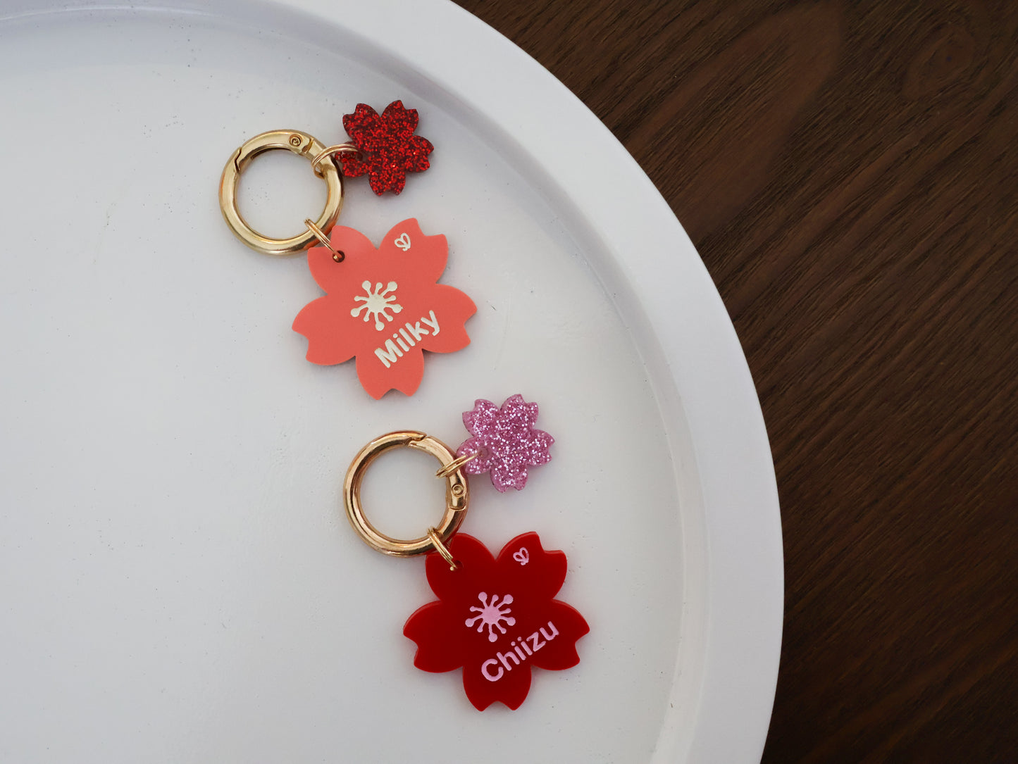 Cherry Blossom Pet Tag