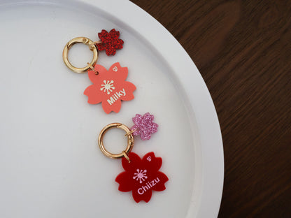 Cherry Blossom Pet Tag