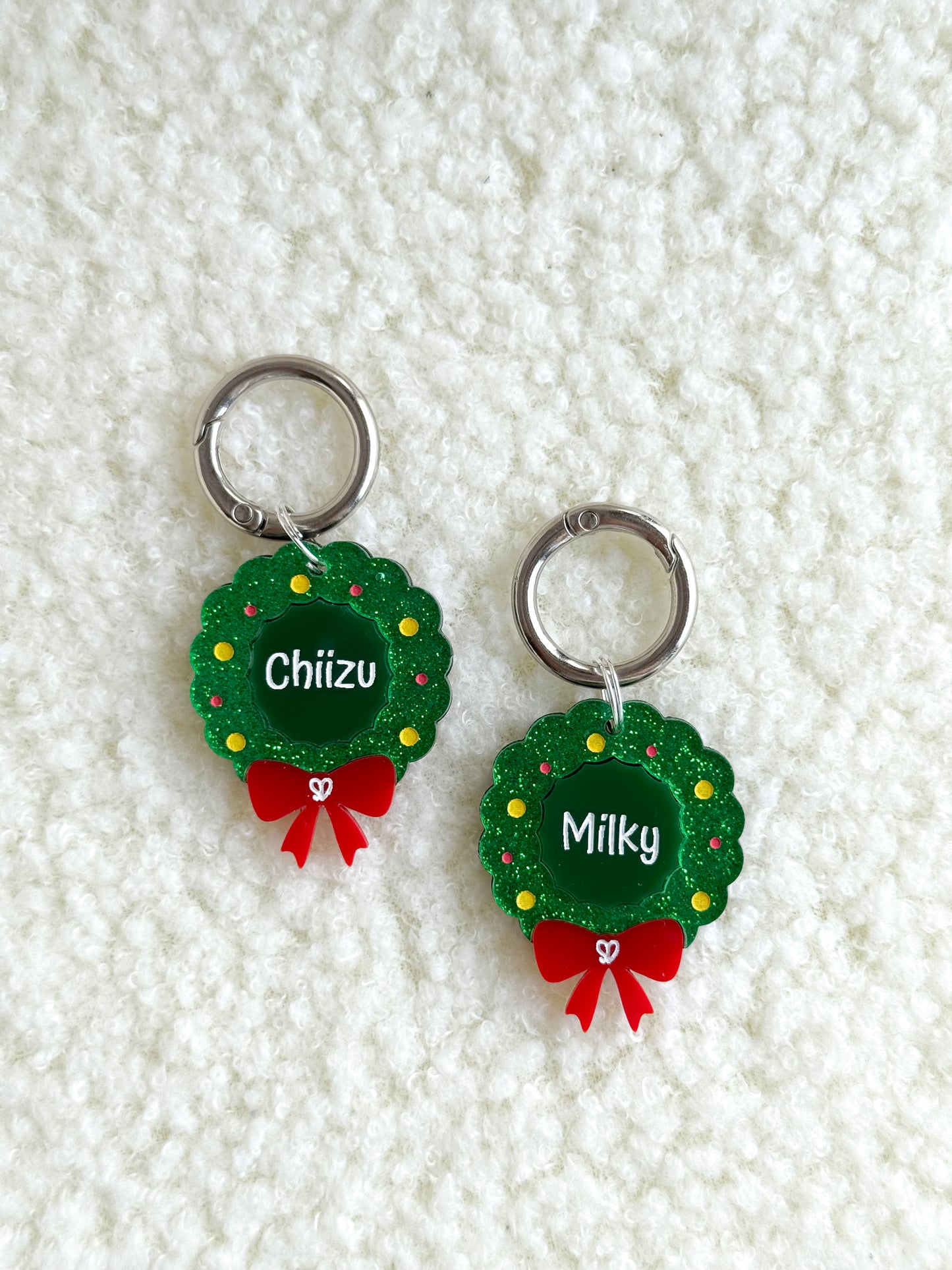 Christmas Wreath Pet Tag