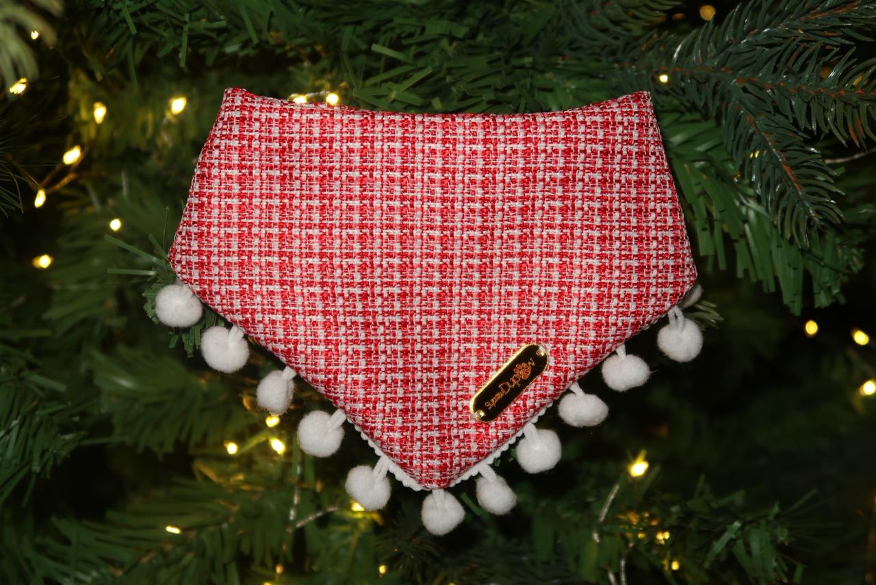Snowy Pom Pom Bandana