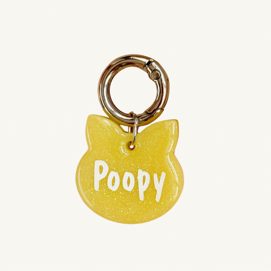 Yellow Sugar Kitty Custom Resin Pet Tag
