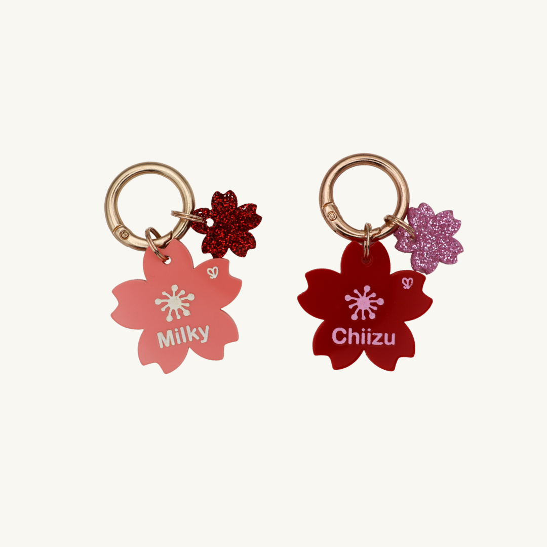 Cherry Blossom Pet Tag