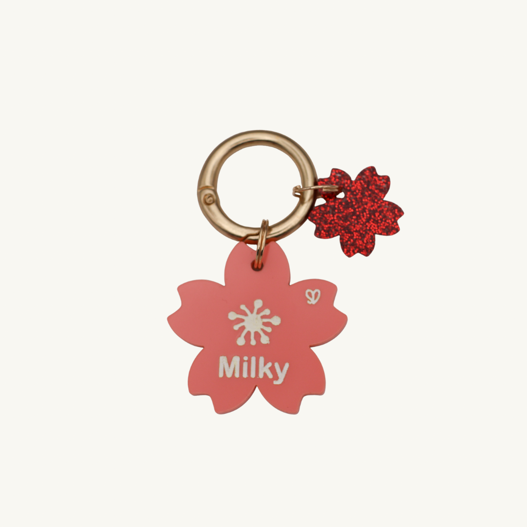 Cherry Blossom Pet Tag
