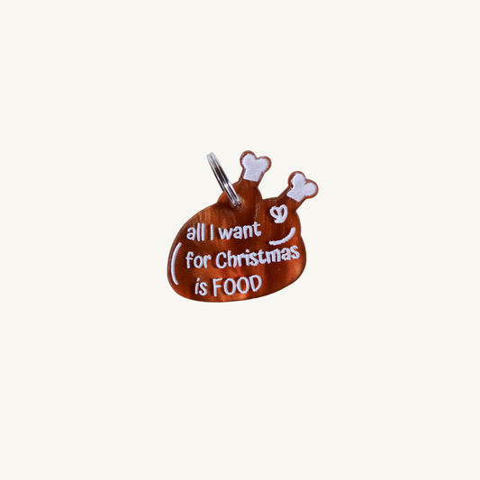 “All I want for Christmas is FOOD” Charm