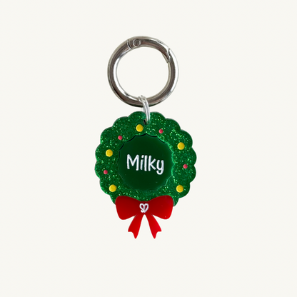 Christmas Wreath Pet Tag